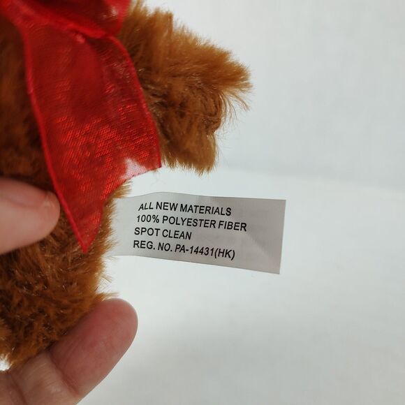 Happy Valentine's Day Mini Novelty Plush Bear Romance Love Anniversary Red Bow - Picture 9 of 15